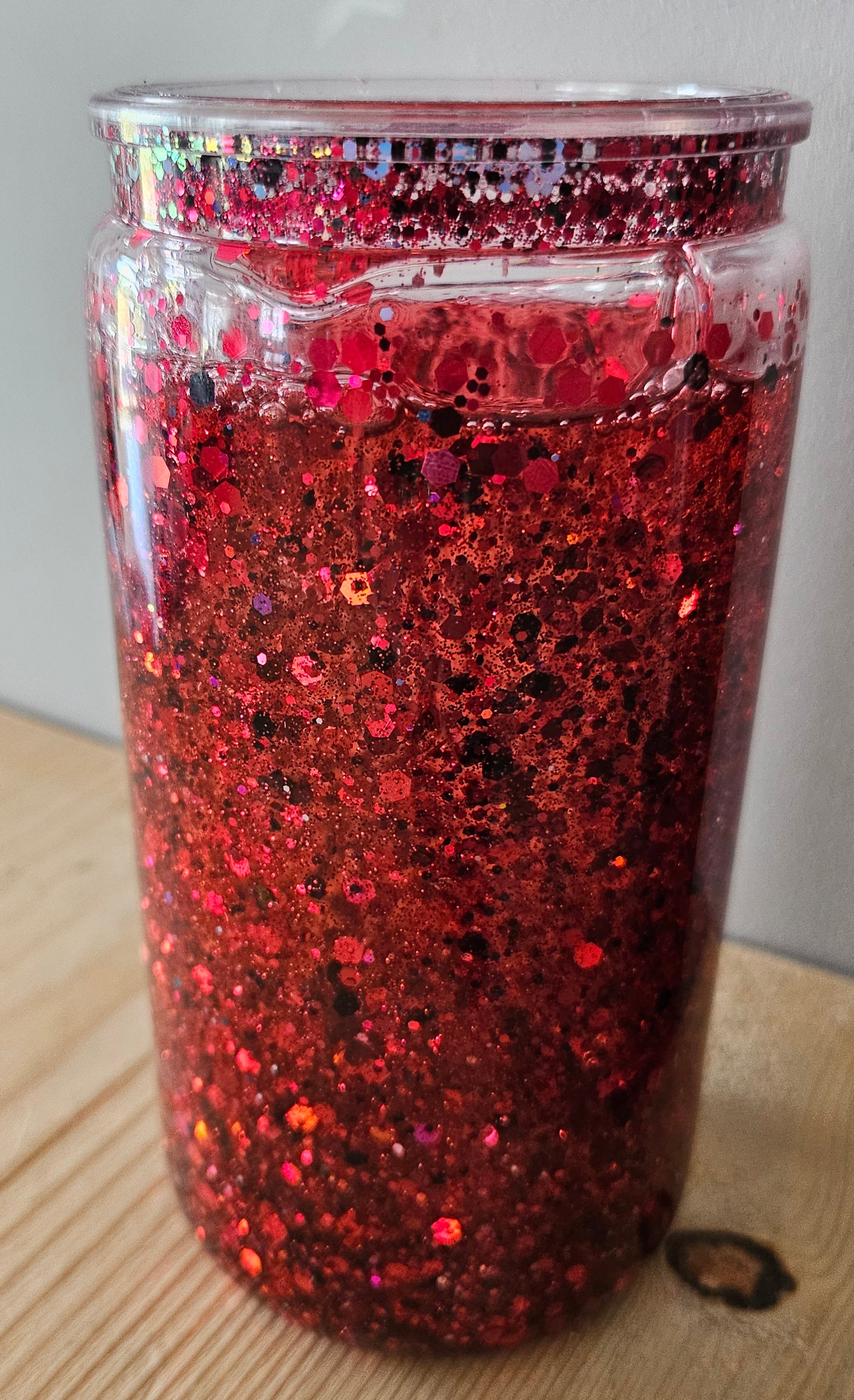 Gobelet paillettes rouge