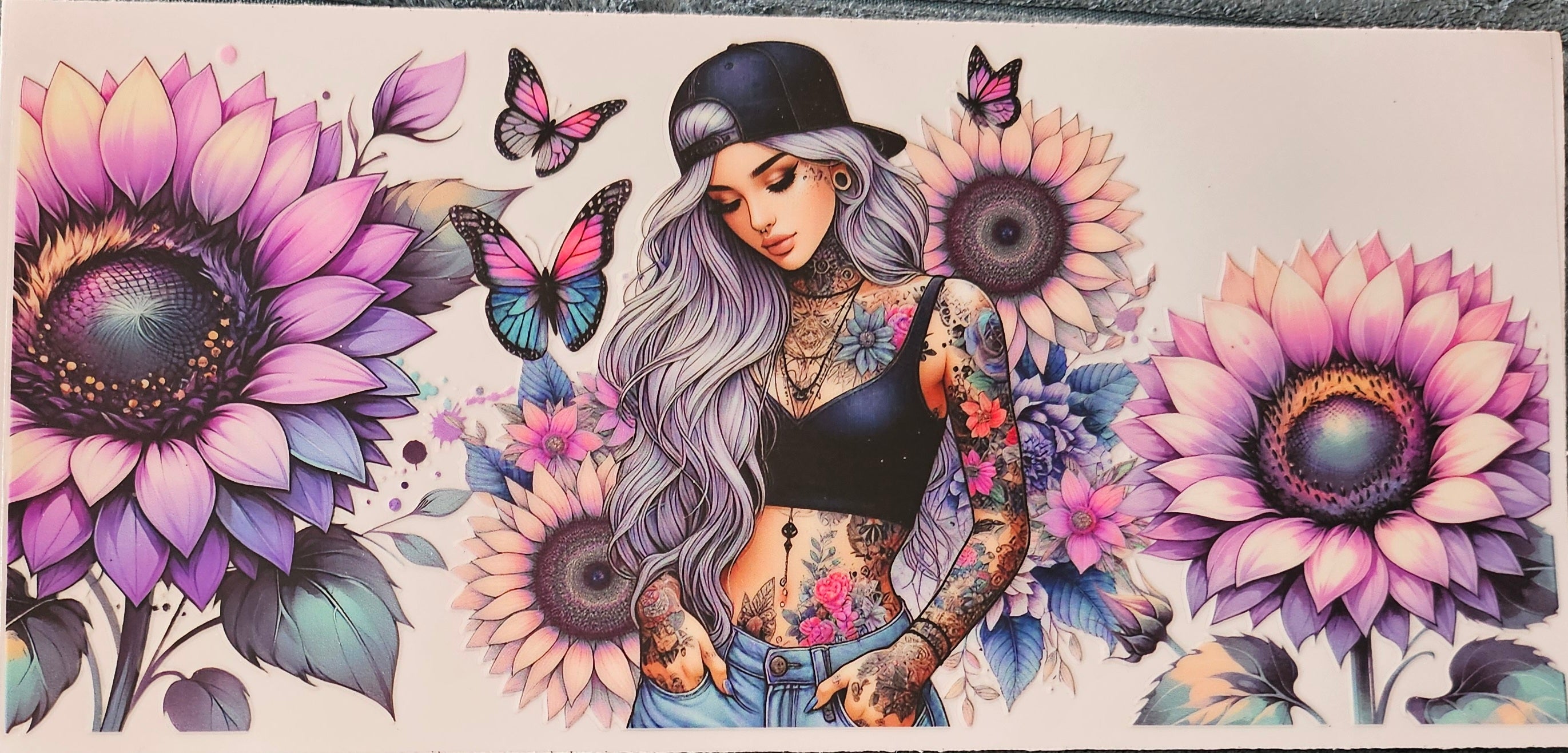 fille fleur